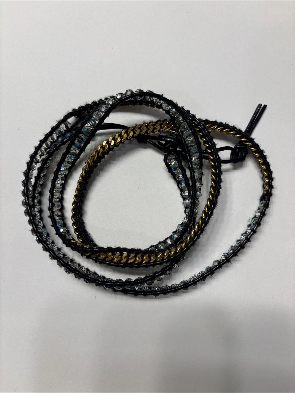 Victoria Emerson Women's Multi-Strand Black & Gold Wrap Bracelet
